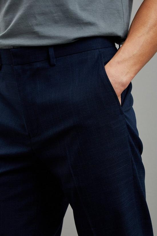 Burton Slim Fit Navy Scratch Suit Trousers 4