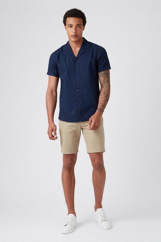 Burton Short Sleeve Navy Poplin Shirt 2
