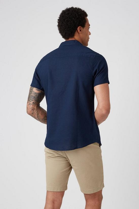 Burton Short Sleeve Navy Poplin Shirt 3