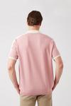 Burton Pink Relaxed Fit Overarm Stripe Knitted Polo thumbnail 3