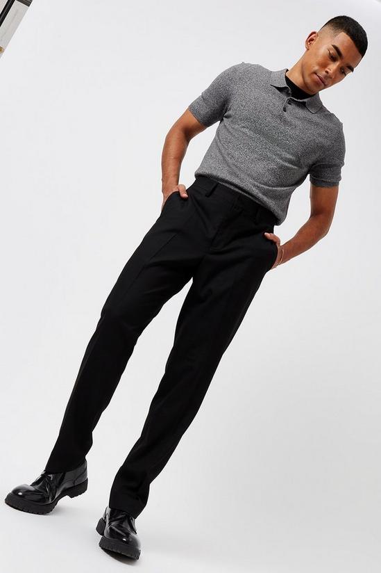 Burton Black Essential Tailored Fit Suit Trousers 2