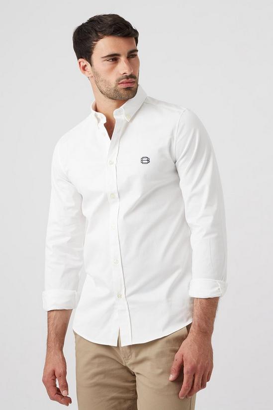 Burton Long Sleeve Twill Shirt With Chest Embroidery 1