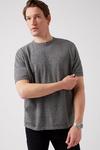 Burton Relaxed Fit Grey Knitted T-shirt thumbnail 1