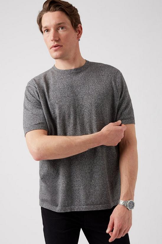 Burton Relaxed Fit Grey Knitted T-shirt 1