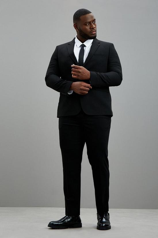 Burton Plus & Tall Black Essential Slim Fit Jkt 1