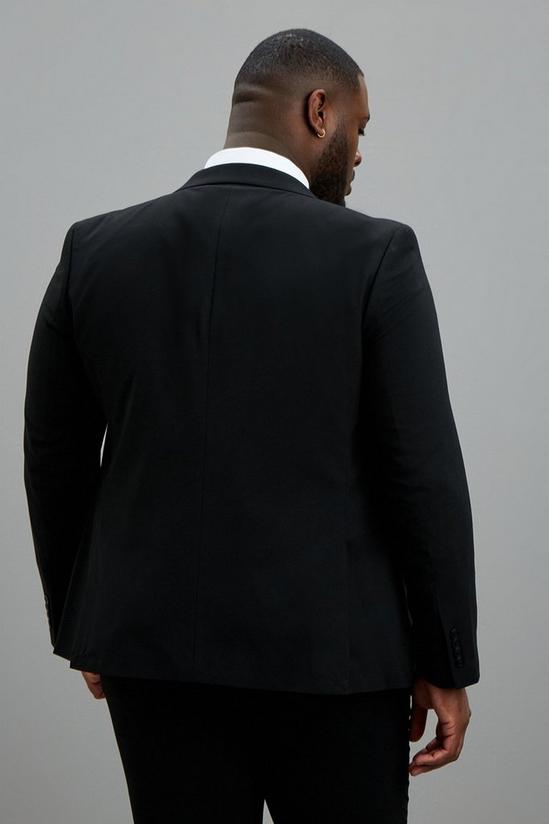 Burton Plus & Tall Black Essential Slim Fit Jkt 3