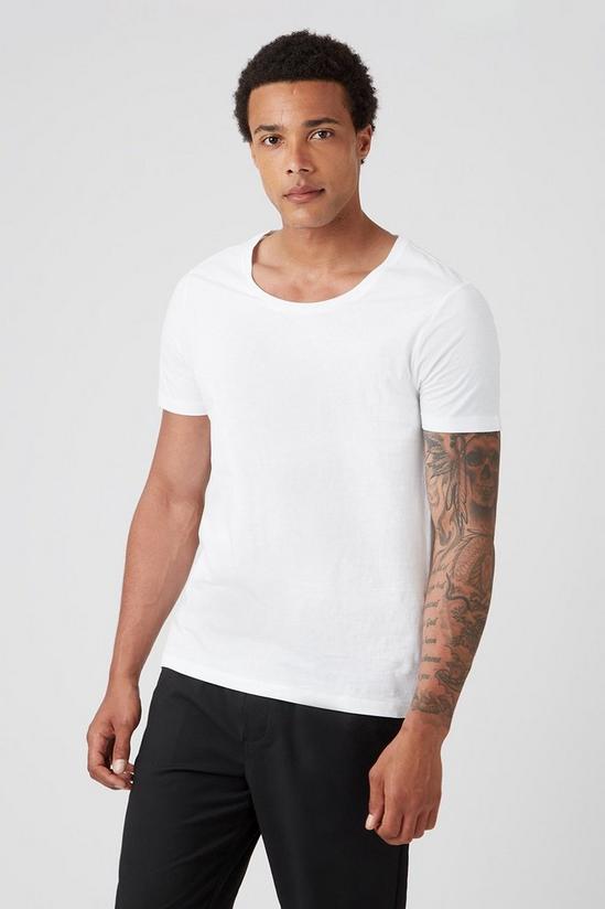 Burton White Scoop Neck T-shirt 1