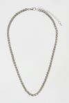Burton Twisted Silver Chain Necklace thumbnail 1