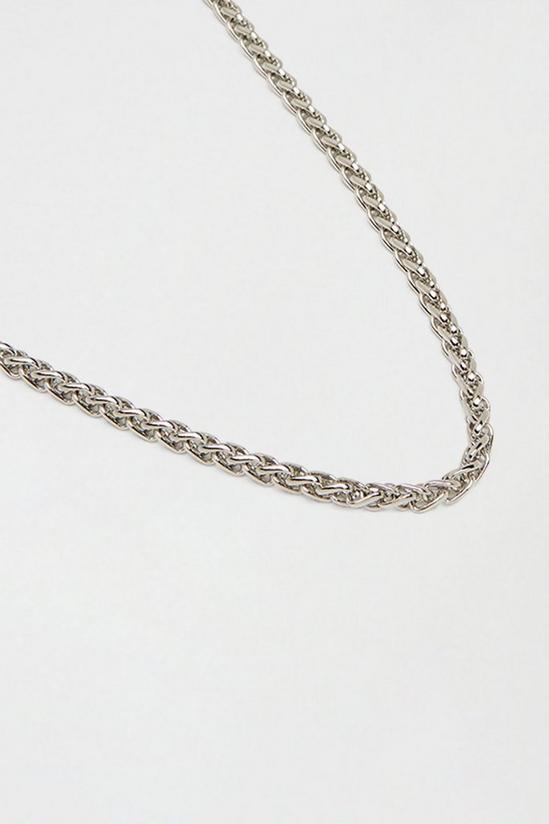Burton Twisted Silver Chain Necklace 2