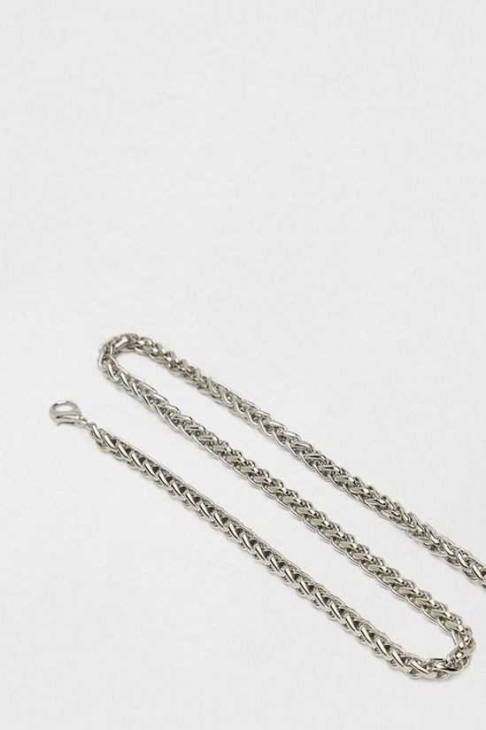 Burton Twisted Silver Chain Necklace 3