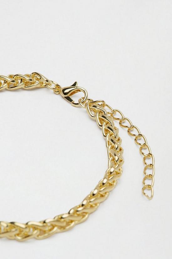 Burton Twisted Gold Chain Bracelet 2