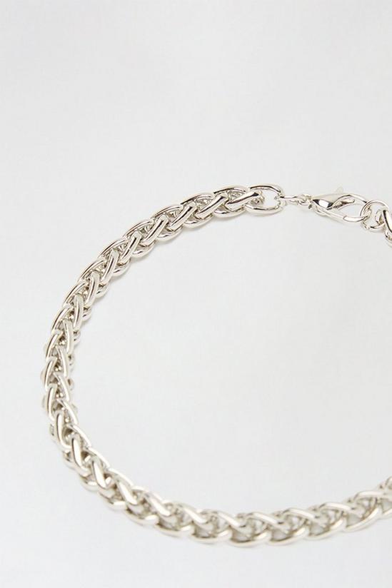 Burton Twisted Silver Chain Bracelet 2