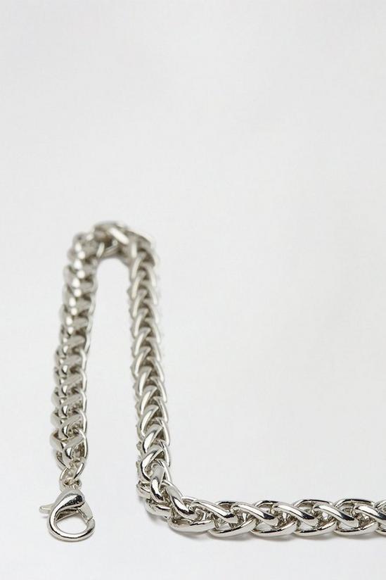Burton Twisted Silver Chain Bracelet 3