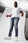Burton Plus and Tall Skinny Greyblue Rip Jeans thumbnail 1