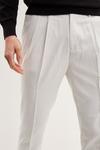 Burton Slim Fit Grey Mini Check Smart Trousers thumbnail 4