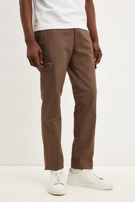 Burton Slim Dark Brown Two Pocket Trousers 1