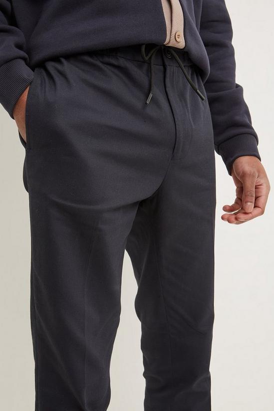 Burton Slim Fit Navy Drawstring Smart Trousers 4