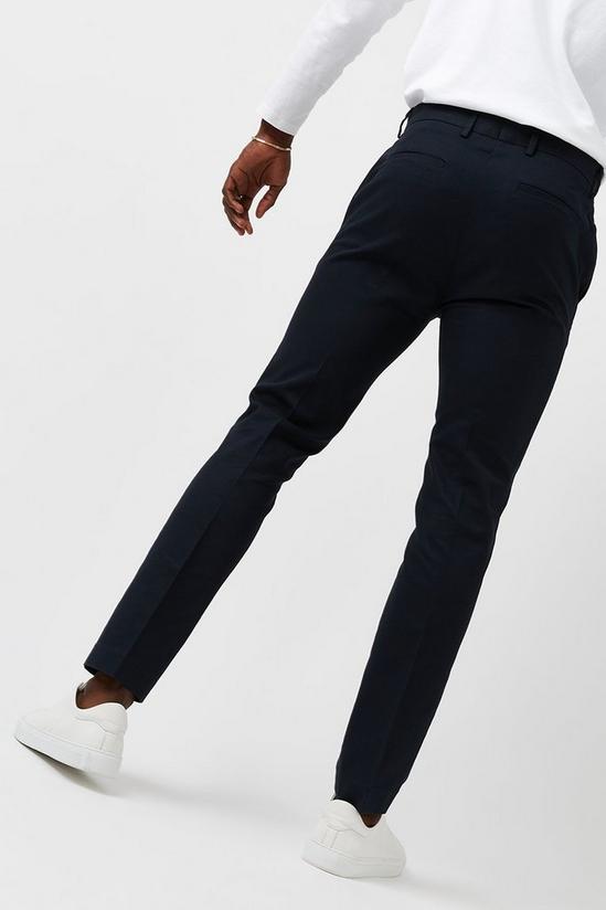 Burton Skinny Navy Crop Pleat Front Trousers 3