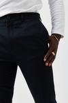 Burton Skinny Navy Crop Pleat Front Trousers thumbnail 4