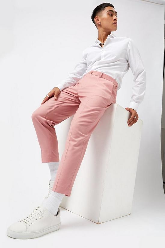 Burton Tapered Pink Cropped Trousers 2