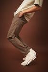 Burton Slim Tapered Brown Double Pleat Trousers thumbnail 3