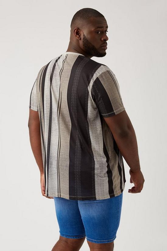 Burton Plus And Tall Black Vertical Stripe T Shirt 3