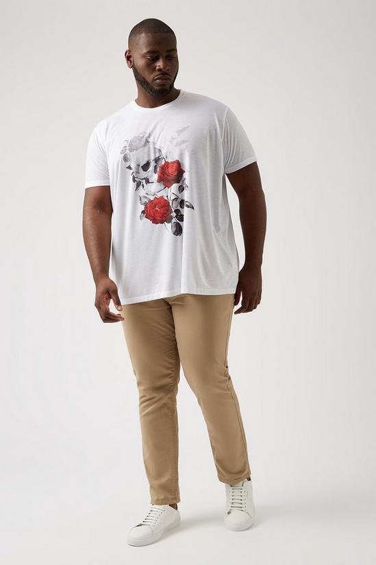 Burton Plus And Tall White Skull Graphic T Shirt 2