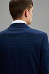 Burton Navy Crosshatch Slim Fit Suit Jacket thumbnail 5
