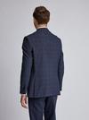 Burton Tailored Fit Navy Tonal Check Suit Jacket thumbnail 3