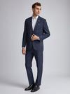 Burton Tailored Fit Navy Tonal Check Suit Jacket thumbnail 5