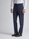 Burton Tailored Fit Navy Tonal Check Suit Trousers thumbnail 1