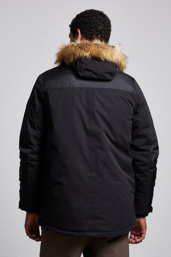 Burton Black Faux Fur Trimmed Hooded Parka Coat 3