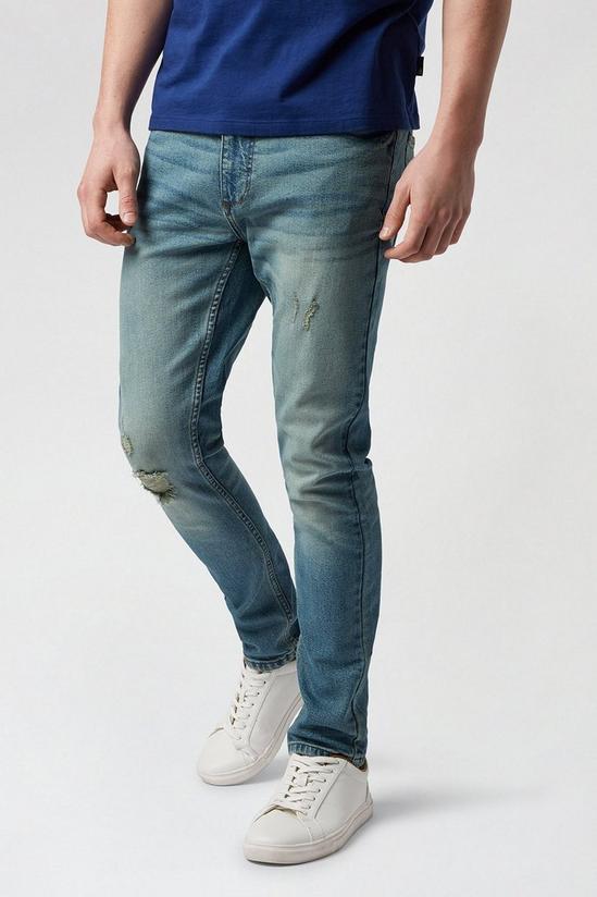 Burton Tint Skinny Fit Vintage Wash Jeans 1