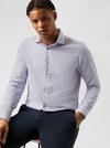 Burton Navy and White Square Dobby Tailored Fit Shirt thumbnail 1