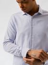 Burton Navy and White Square Dobby Tailored Fit Shirt thumbnail 4