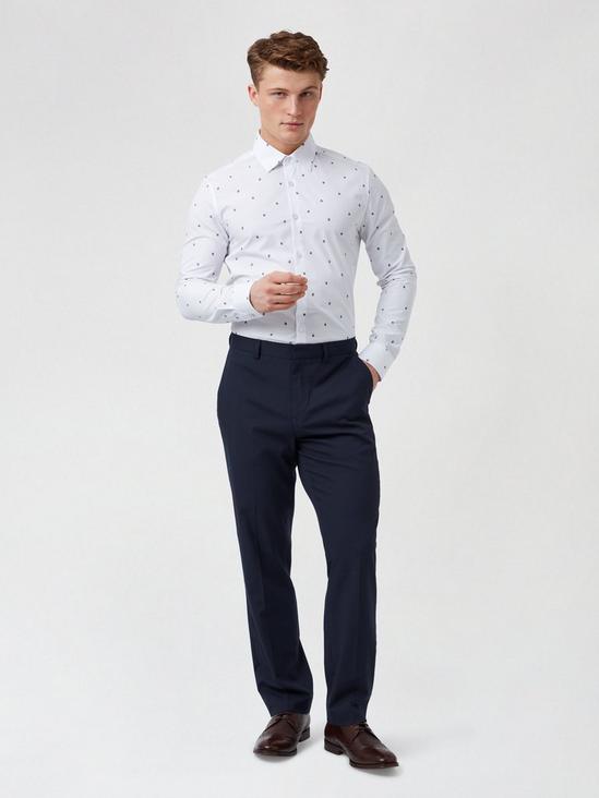 Burton White Floral Slim fit Shirt 2
