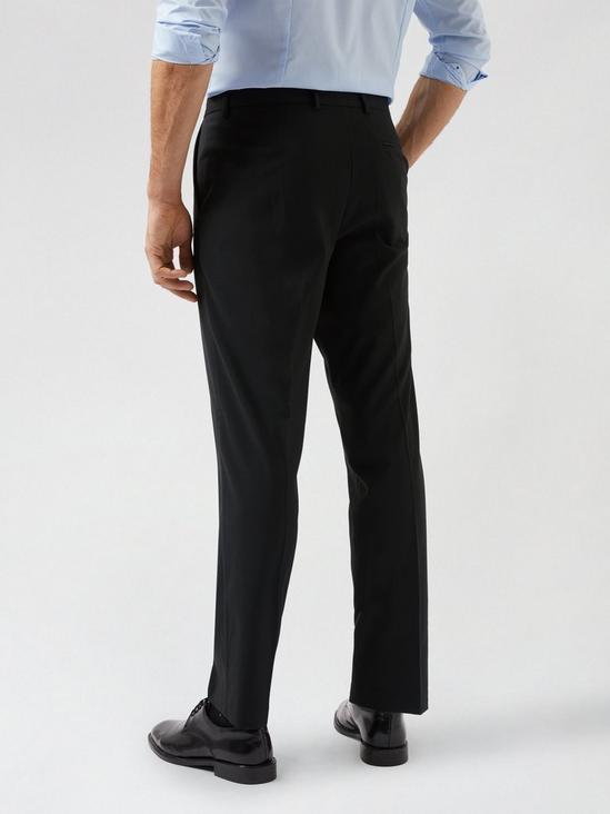 Burton Black Tapered Fit Trousers With Polyester 3