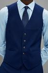 Burton Skinny Fit Navy Textured Suit Waistcoat thumbnail 5