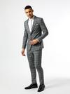 Burton Skinny Fit Grey Fine Check Suit Jacket thumbnail 2