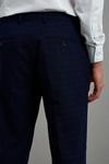 Burton Navy Crosshatch Slim Fit Suit Trousers thumbnail 4