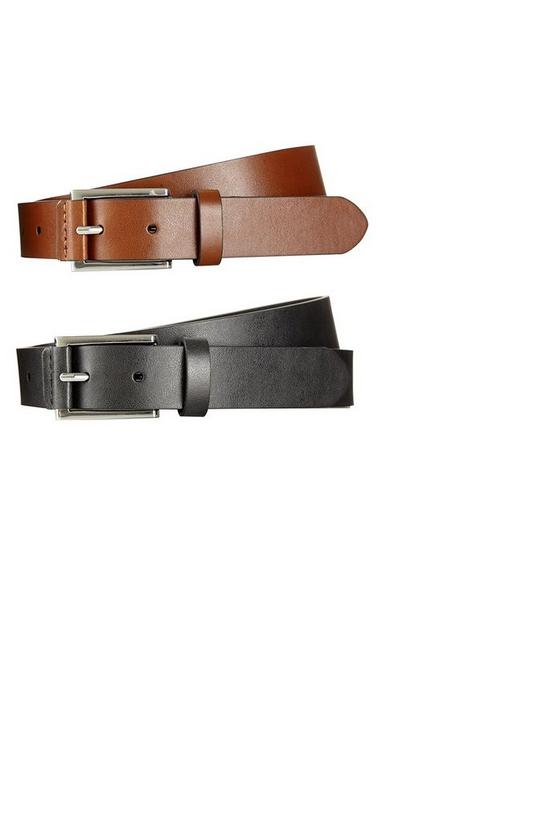 Burton 2 Pack Black And Brown Tab Detail Belts 1
