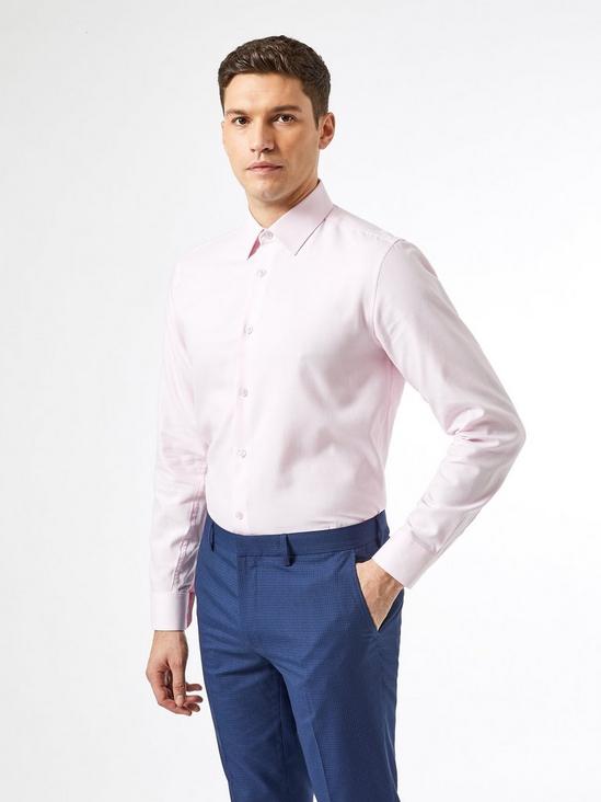 Burton Pink Tailored Fit Puppytooth Shirt 1