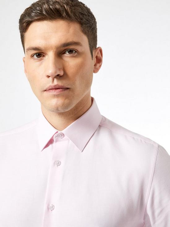 Burton Pink Tailored Fit Puppytooth Shirt 4
