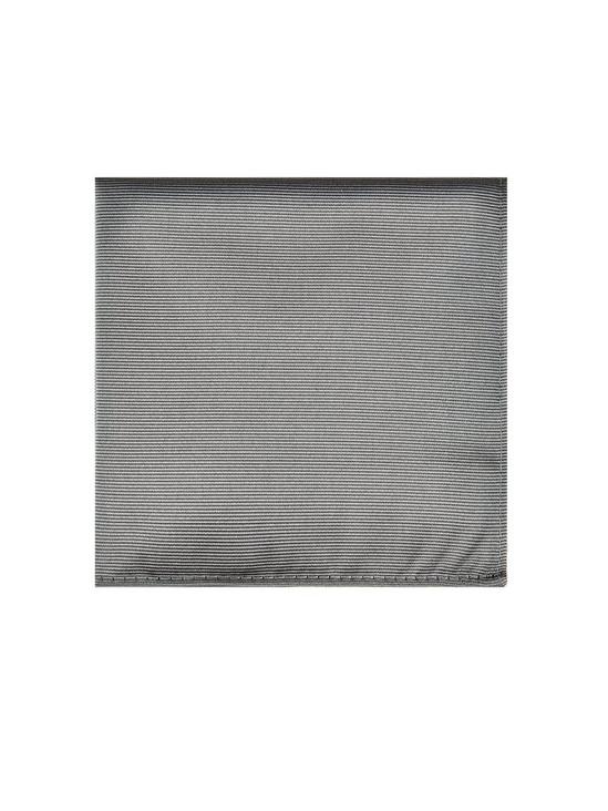 Burton Grey Tie and Matching Pocket Square Set 3