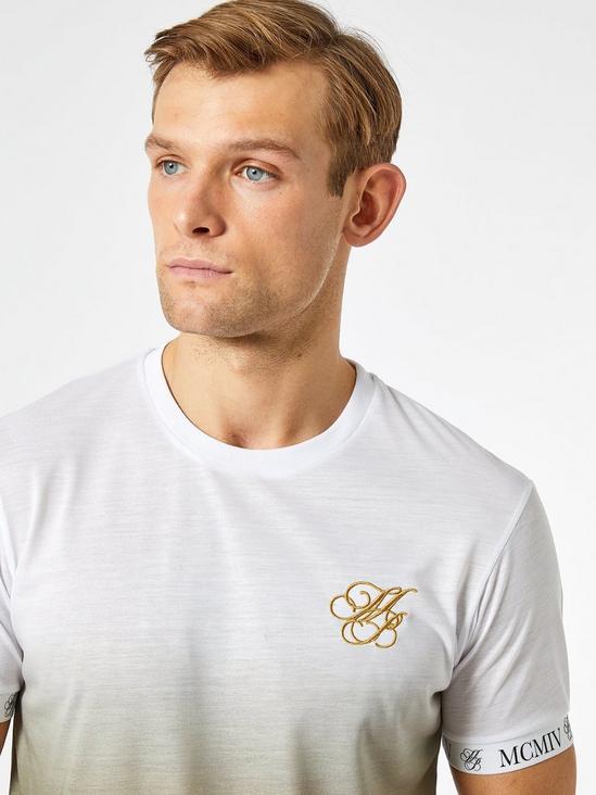 Burton Khaki and White Ombre MB Embroidery T-shirt 4