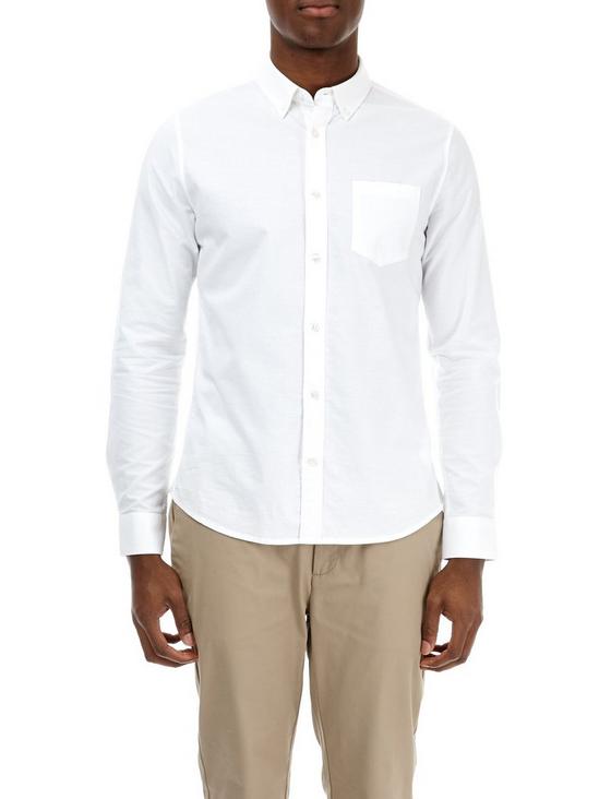 Burton White Long Sleeve Oxford Shirt 1