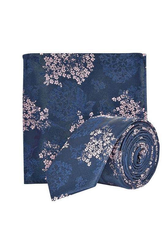 Burton Floral Tie With Matching Pocket Square 1