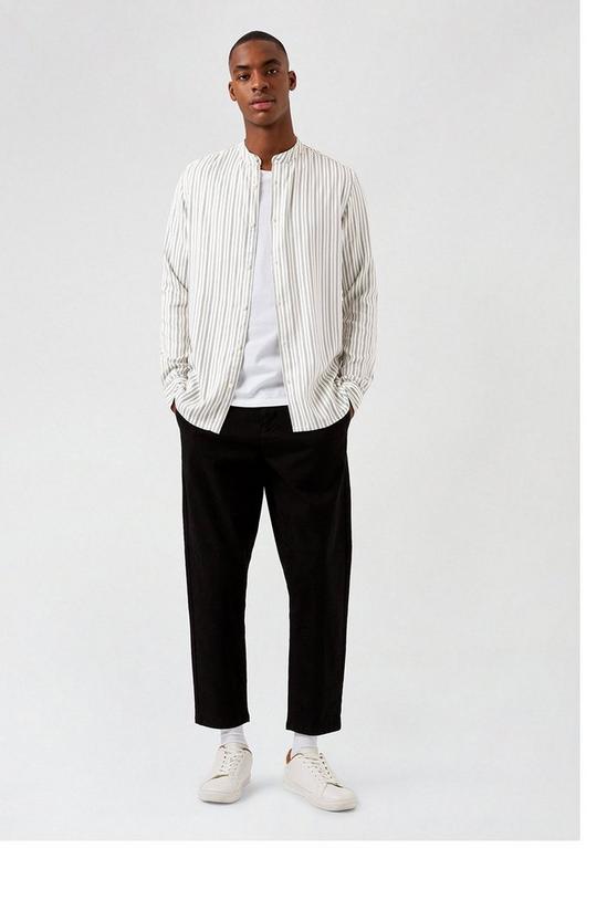 Burton White and Black Striped Viscose Shirt 2