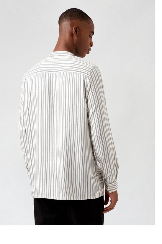 Burton White and Black Striped Viscose Shirt 3