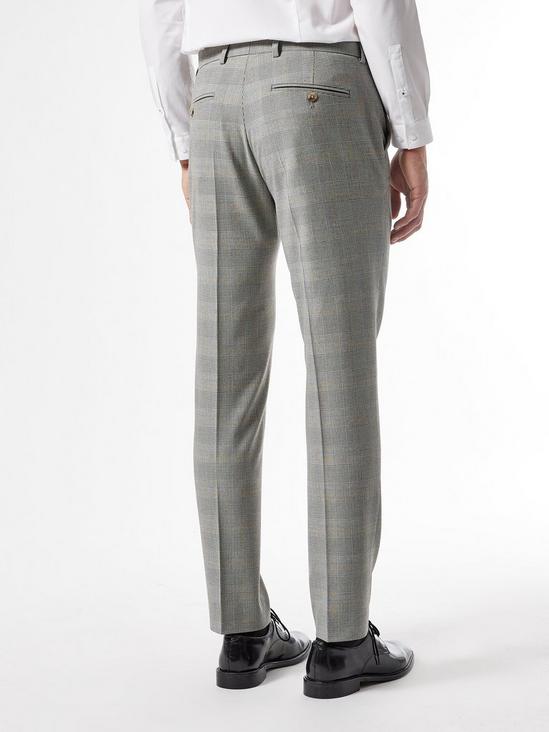 Burton Grey Slim Fit Repreve Check Trousers 4